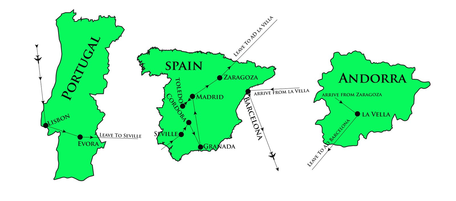 Map of Egypt itinerary